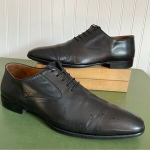 Mezlan LATINA Plain Toe Oxfords in Black Calfskin *Italy*